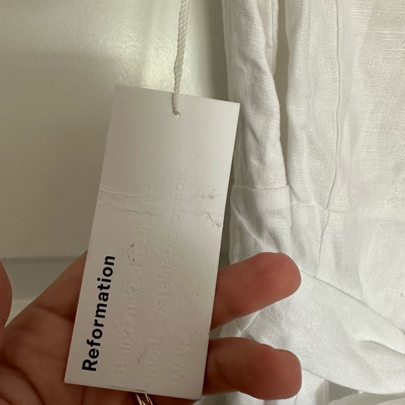 Reformation Weiss V Neck Linen Wrap Dress- NWT - Picture 6 of 9